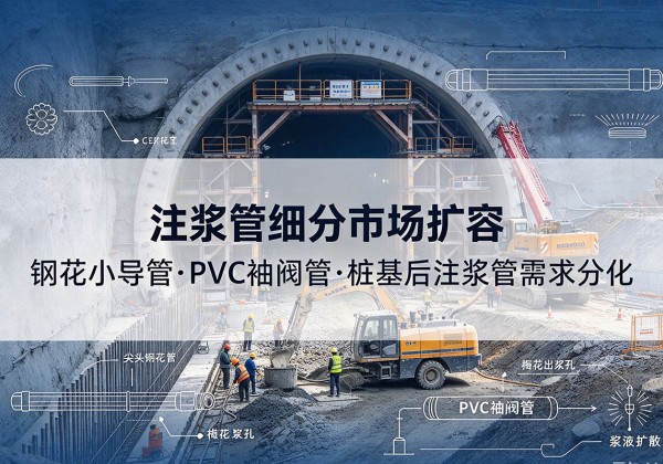 界首注浆管细分市场扩容，隧道钢花小导管、PVC 袖阀管、桩基后注浆管需求分化